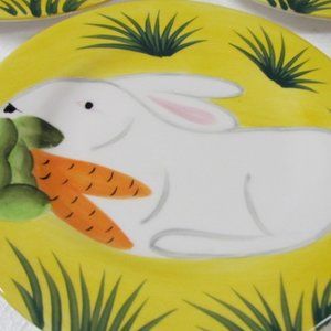 Yellow Rabbit VTG (2) PLATES 8.5" made in Philippines